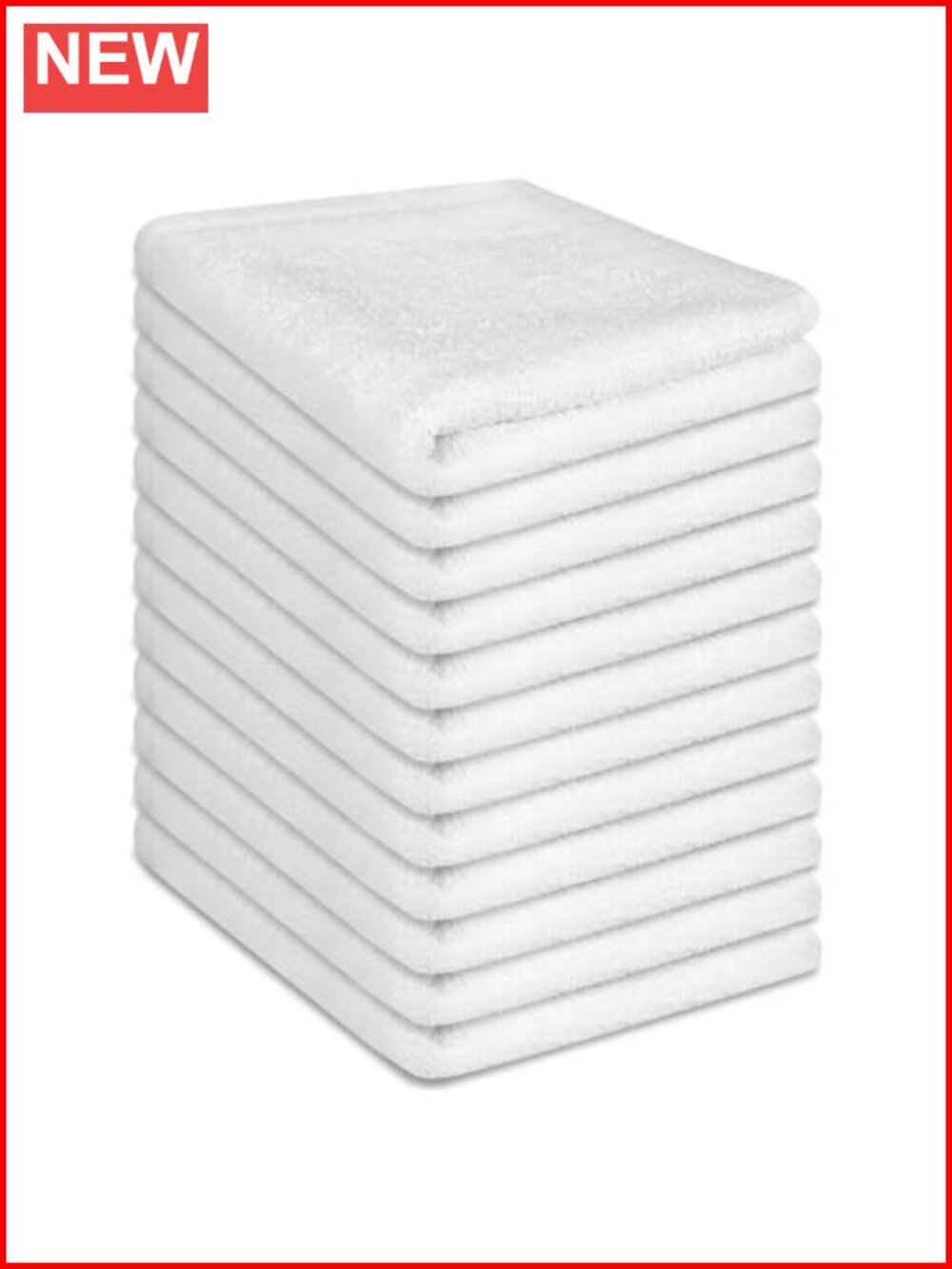 12 Pack 100% Cotton Washcloths 12x12 Inch Soft Absorbent